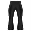 Sinleey Men High Waist Fringe Flared Pants Ballroom Dance Pants Modern Dance Pants Disco Trousers Black Large view 4