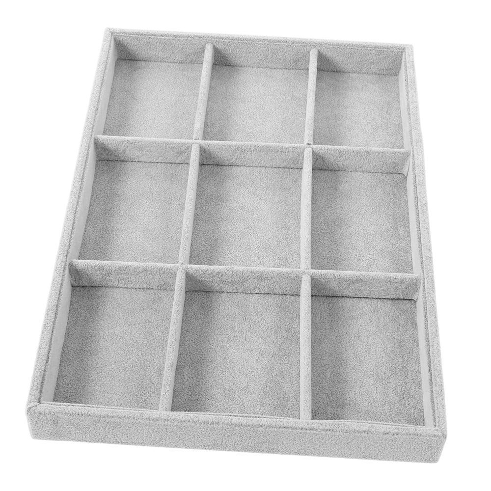ABOOFAN Jewelry Organizer Tray for Delicate Jewelry Storage Stackable Compartment Design for Rings Necklaces and Earrings Elegant Density Board Lint Material for Home and Travel Use