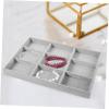 ABOOFAN Jewelry Organizer Tray for Delicate Jewelry Storage Stackable Compartment Design for Rings Necklaces and Earrings Elegant Density Board Lint Material for Home and Travel Use view 4