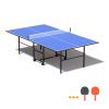 TIANTIANDIGITAL 8ft Medium Ping Pong Table Set, Foldable Ping Pong Table, Adjustable Legs and Rubber Suction Cups, Aluminum Frame, Folding Legs, 4 Wheels view 3