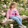 Akyzic Baby Girl Sweatshirt Heart Print Valentines Day Outfit Kids Sweaters Tops Pullover Toddler Long Sleeve Crewneck Heart Shirt 4t view 2