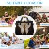 Portable Camping Cooler Pack,Angel Wing Print Reusable Lunch Pack,Outdoor Large Capacity Picnic Pack view 4