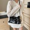 ALINUOYQ Women Shoulder Bag Double Belted Strap PU Leather Crossbody Bag Solid Color Hobo Bag Zipper Clutch Purse Travel Bag (Black) view 4