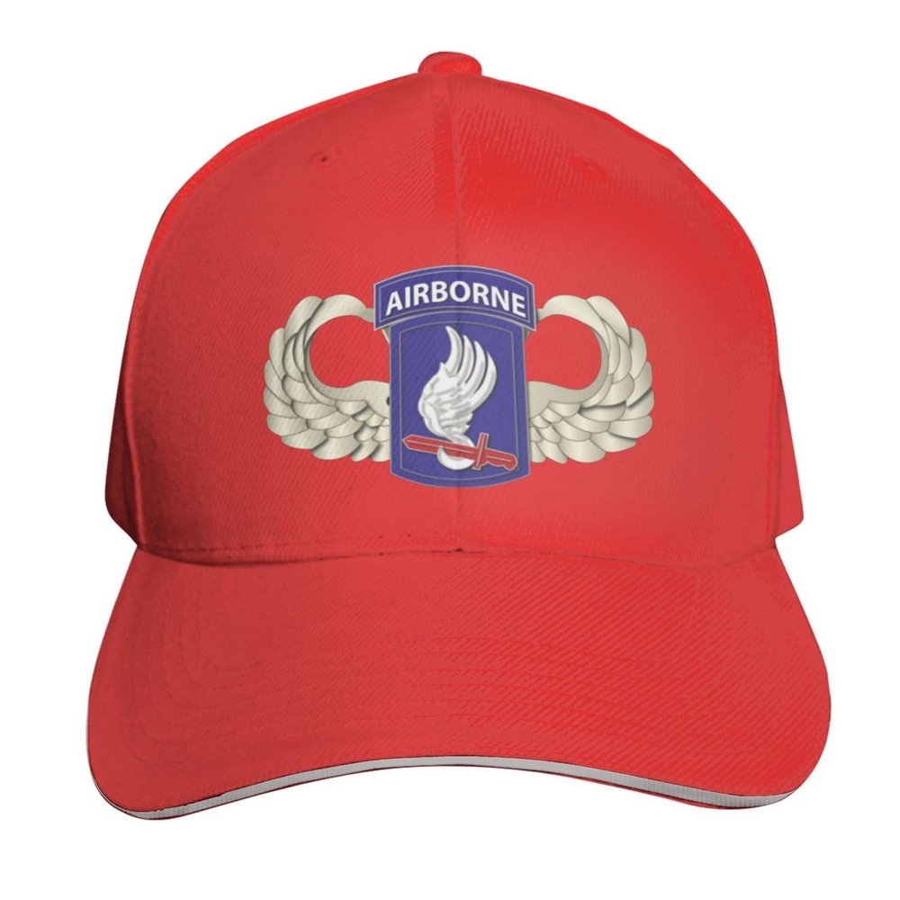 BAODANFACAI 173rd-Airborne-Brigade-Wings Baseball Cap Adjustable Trucker Veteran Cap for Men Women Red