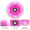 Wheelgoo 8pcs Inline Skate Wheels Led Light-Up Wheels 64/70/72/76/80mm w/Bushings 85-88A for Kids and Youth Beginners Children's Inline Skates Indoor/Outdoor Use (Pink, 80mm) view 3