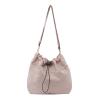 ALINUOYQ Women Stylish Crossbody Bag Large Capacity Nylon Drawstring Bucket Bag Lightweight Commuting Bag Adjustable Strap Multi-pockets for Outdoor Travel (Pink) view 1