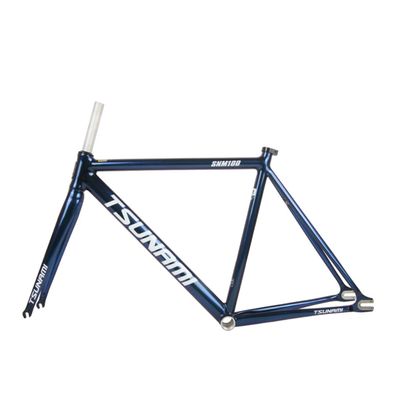 BSFHQS 700C Fixed Gear Bike Frameset 49CM 52CM 55CM 58CM Aluminum Alloy Racing Track Bike Frame C Brake Bike Frame Quick Release Frame 100/120mm QR(Color Change B,52cm)