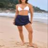 Dokotoo Women Oversized Swimskirt Bottom Swimming Shorts Skirt Stretchy High Waisted Tankini Bottoms for Women Tummy Control Bikini with Skirt Bottom Swimwear XL Navy Blue view 2