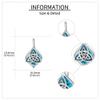 MONGAS Celtic Turquoise Earrings 925 Sterling Silver Irish Celtic Knot Leverback Dangle Drop Earrings Good Luck Irish Turquoise Jewelry Gifts for Women view 2