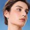 MONGAS Celtic Turquoise Earrings 925 Sterling Silver Irish Celtic Knot Leverback Dangle Drop Earrings Good Luck Irish Turquoise Jewelry Gifts for Women view 3
