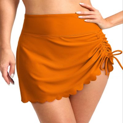 Dokotoo Swimming Shorts Skirt Women Swimskirt Bottoms High Waisted Swim Skirt Shorts Sport Skorts Tummy Control Swimsuit Bathing Suit Swim Tankini Bottoms for Women Boardshorts Swimwear 2XL Orange