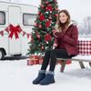 Alicegana Winter Snow Boots for Women: Comfortable Warm Fur Lined Anti Slip Winter Shoes Waterproof Slip On Walking Outdoor Ankle Booties view 2
