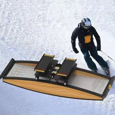 Kindevieft Leg Trainer Ski Training Machine for Women, Ski Simulator Training Machine, 2 in 1 Ski Exercise Machine Strength Training Leg Machine, Leg Exercise Equipment with Ski Rods and Mats