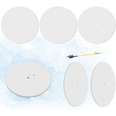 Blueweenly 6 Pcs Ice Fishing Hole Covers 12 Inch Foam Ice Fishing Tip Ups Insulator Accessories Hole Insulator Tip Ups Cover Lid for Winter Fisher Houses Equipment(White)