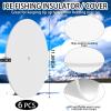 Blueweenly 6 Pcs Ice Fishing Hole Covers 12 Inch Foam Ice Fishing Tip Ups Insulator Accessories Hole Insulator Tip Ups Cover Lid for Winter Fisher Houses Equipment(White) view 2