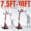 ACCU LEVEL Crank Lift Basketball Hoop Outdoor 7.5-10ft Adjustable Portable Basketball Goal for Youth and Adults 54" Angle Adjustable PC Backboard and Large Fillable Base (54 inch Backboard) view 4