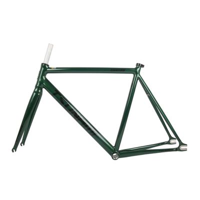 BSFHQS 700C Fixed Gear Bike Frameset 49CM 52CM 55CM 58CM Aluminum Alloy Racing Track Bike Frame C Brake Bike Frame Quick Release Frame 100/120mm QR(Green A,52cm)