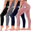 4 Pack Leggings for Women Butt Lift High Waisted Tummy Control No See-Through Yoga Pants Workout Running Leggings view 1