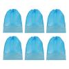 PATIKIL Drawstring Shoe Bag, 6 Pack 14 x 11 Inch Travel Shoe Bags Non-Woven Shoe Storage Bag Boots Shoes Organizer Pouch for Travel Home, Blue view 1
