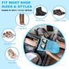 PATIKIL Drawstring Shoe Bag, 6 Pack 14 x 11 Inch Travel Shoe Bags Non-Woven Shoe Storage Bag Boots Shoes Organizer Pouch for Travel Home, Blue view 4