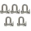DBMIMPORTERS 5 PC Stainless Steel 3/16" Marine Bolt Screw Pin Chain Shackle D Anchor 500 LB view 1