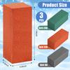 3pcs Gummy Rubber Abrasive Stone for Ski, Grinding Snowboard Gummy Stones for Snowboard Edge Tuning, Soft Ski Rubber Stone for Skis Cleaning and Rust Removing view 2