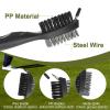 PATIKIL 24"x16" Golf Towels Golf Microfiber Waffle Pattern Towel Set Club Groove Cleaner Brush Foldable Divot Tool with Magnetic Ball Marker for Men Women, Red Towel view 3
