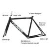 BSFHQS 700C Fixed Gear Bike Frameset 49CM 52CM 55CM 58CM Aluminum Alloy Racing Track Bike Frame C Brake Bike Frame Quick Release Frame 100/120mm QR(Titanium Gray,49cm) view 3