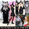 Eamior Black Wolf Mascot Cosume Adult Size for Men & Women with Built-in Fan Inside the Head view 4