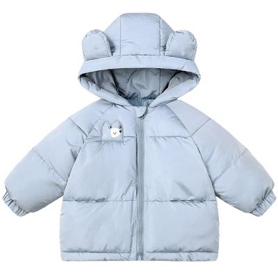 Baby Girl Boy Winter Coats Toddler Warm Puffer Jackets Kids Down Alternative Outerwear Hooded Outdoor (Blue, 3-4 Years)