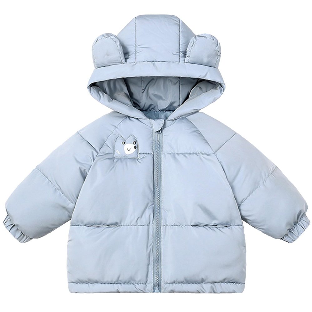 Baby Girl Boy Winter Coats Toddler Warm Puffer Jackets Kids Down Alternative Outerwear Hooded Outdoor (Blue, 3-4 Years)