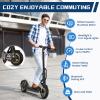 DXH Electric Scooter Adults,10" Tires, E Scooter with 500W Motor,Upto 19MPH & 20Miles, Scooter Electric for Adults with Dual Braking Safe System, Folding Electric Scooter with APP view 2