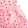 ABEHIK Valentine's Day Toddler Girls Hearts Print Dresses Shiny Tulle Princess Flutter Sleeve Birthday Party Midi Dresses Easter Day Cake Smash Photo Shoot Outfit Pink Heart 2-3 Years view 4