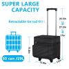 Cooler with Wheels and Handle, 50 Can Rolling Cooler, Portable Collapsible Soft Cooler with Wheels, Leakproof Insulated WheeledCooler for Beach, Camping, Patio Travel, Outdoor, Ball Fields view 2