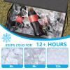 Cooler with Wheels and Handle, 50 Can Rolling Cooler, Portable Collapsible Soft Cooler with Wheels, Leakproof Insulated WheeledCooler for Beach, Camping, Patio Travel, Outdoor, Ball Fields view 3