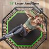 BCAN BT3 51" Octagonal Rebounder Trampoline for Adults, 450LBS Max Load Fitness Trampoline with Large Jumping Area, Silent Bungee Mini Trampoline with T-Adjustable Handle for Home Gym-Green view 2