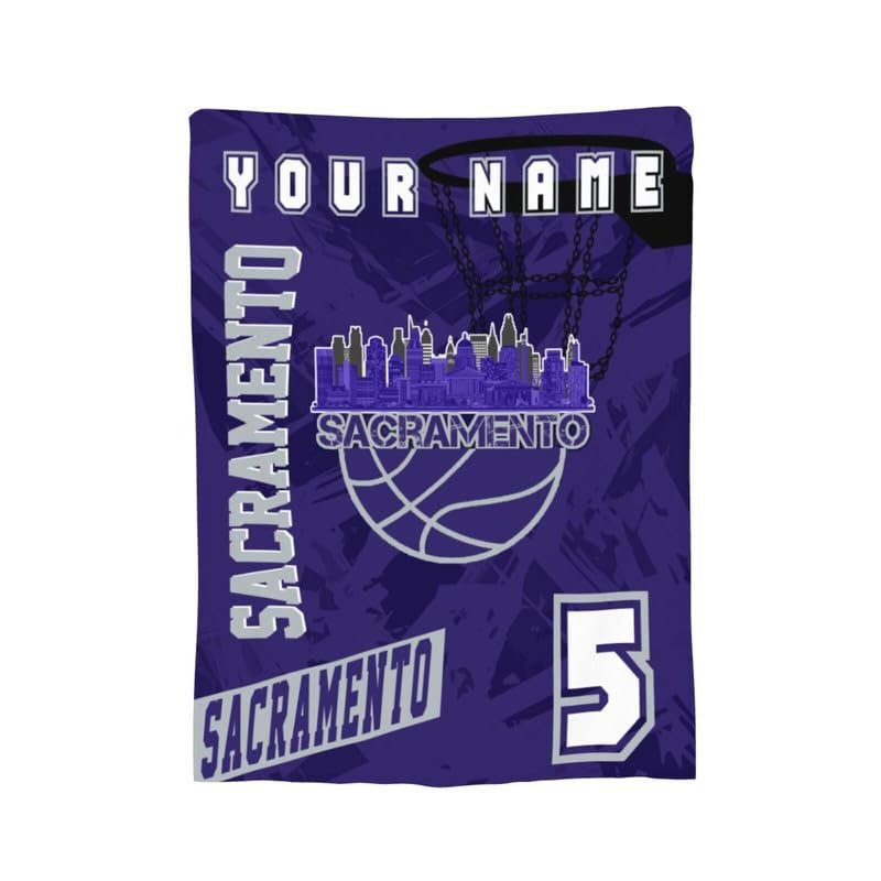 Jykuvtf Custom Blanket Personalized Throw Blanket Customized Fleece Blanket with Name Numbers Fans Gifts Kids
