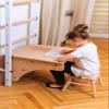 BenchK 712W Wallbar, Stall Bar, Power Tower, Gymnastic Ladder with Beech Wooden Pull Up Bar, Chin Up Bar and Adjustable BenchTop Used as a Desk. for Hanging Exercises, Home, Office view 3