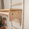 BenchK 712W Wallbar, Stall Bar, Power Tower, Gymnastic Ladder with Beech Wooden Pull Up Bar, Chin Up Bar and Adjustable BenchTop Used as a Desk. for Hanging Exercises, Home, Office view 4