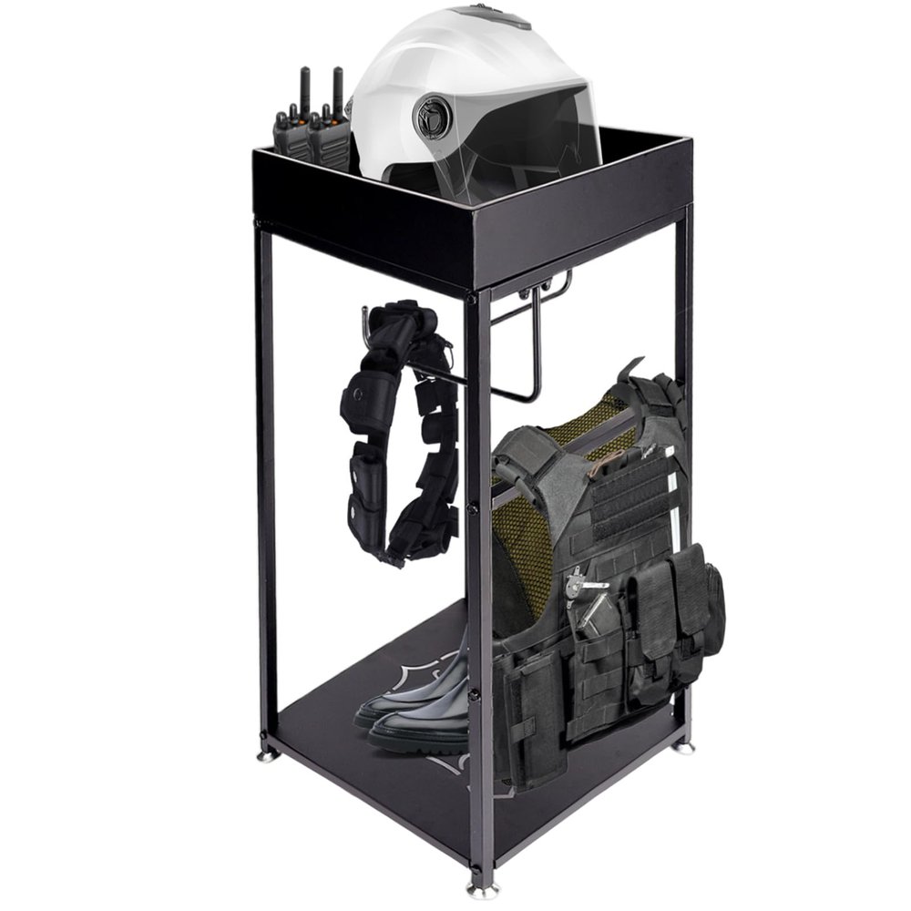 Police Gear Rack, Tactical Gear Stand for Law Enforcement Gear, Police Vest Hanger and Plate Carrier Organizer