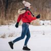 Alicegana Winter Snow Boots for Women: Comfortable Warm Fur Lined Anti Slip Winter Shoes Waterproof Slip On Walking Outdoor Ankle Booties view 2