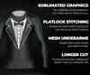 DEHAHA Men's Womens Tuxedo Moisture Wicking Long Sleeve Undershirt Jiu Jitsu No Gi Base Layers, Small Orange view 2