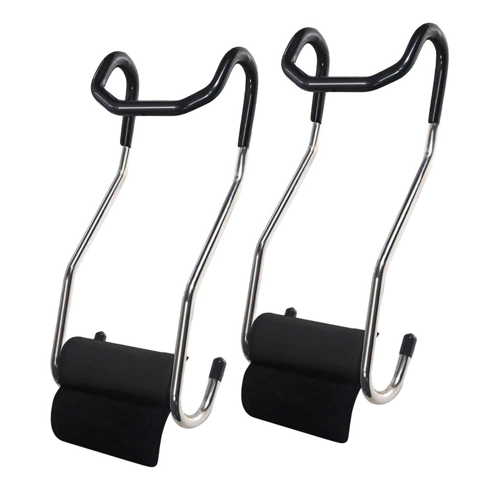 Fancyes Dumbbell Spotter Hooks Barbell Attachment Heavy Duty Practical Dumbbell Hooks Hangers for Chest & Shoulder Workouts