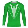 DEHAHA Unisex Tuxedo Athletic Running Long Sleeve Tee Lightweight Comfort Compression Tops, Medium Green view 1