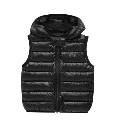 Baby Boys Girls Hooded Puffer Vest Winter Lightweight Sleeveless Bear Ears Zipper Up Jackets(Black-b, 4-5 Years)