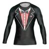 DEHAHA Unisex Tuxedo Athletic Running Long Sleeve Tee Lightweight Comfort Compression Tops, Medium view 1