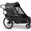 Wike Premium Suspension Bike Trailer - Black - 3-in-1 Double Stroller, Bike Trailer, Jogging Stroller, Tall Kids up to 4'4" - Superior Shock Absorbsion, 5 Point Safety Harness, Bug + Rain Screen view 2