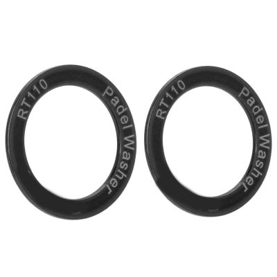 Pedal Gasket,2Pcs Extended Pedal Washers, Alloy Rustproof Less Friction Remove Noise Road Pedal Washers (Black)