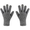Cold Weather Gifts Winter Knitted Gloves for Women Touchscreen Warm Knit Mittens Cold Weather Soft Lined Elastic Snow Gloves (Dark gray, One Size) view 1