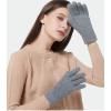 Cold Weather Gifts Winter Knitted Gloves for Women Touchscreen Warm Knit Mittens Cold Weather Soft Lined Elastic Snow Gloves (Dark gray, One Size) view 2
